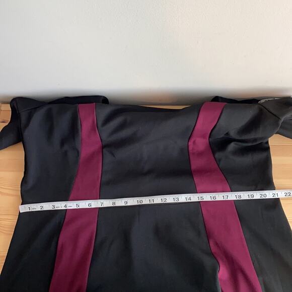 Eloquii Black paneled Short Sleeve Midi Career Dress 20 - Picture 7 of 8